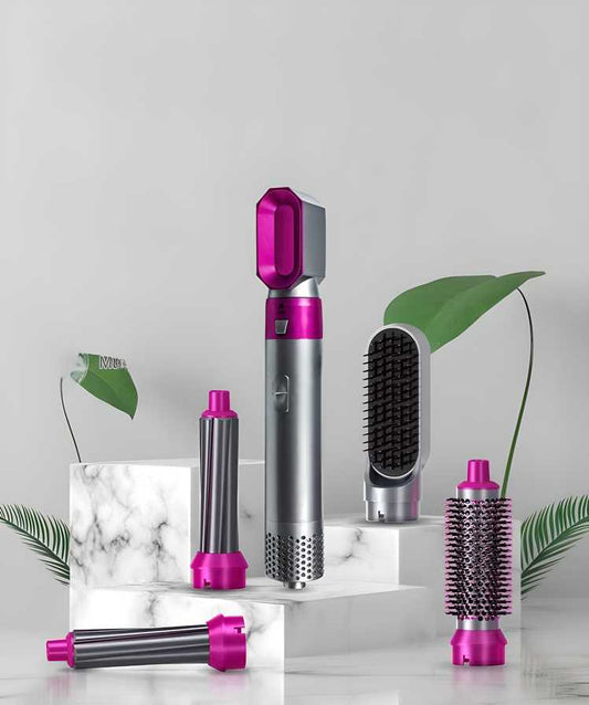 5 in 1 Multifunctional Hair Dryer Styling Tool, Detachable 5-in-1 Multi-Head Hot Air Comb, The Negative Ion Automatic Suction Hair Curler 5 in 1 Multifunctional Hair Dryer Styling Tool, Detachable 5-in-1 Multi-Head Hot Air Comb, The Negative Ion Automatic Suction Hair Curler