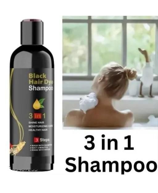 Unisex Instant Black Herbal Hair Dye Shampoo for Grey Hair Coverage 3 in 1(100ml) Unisex Instant Black Herbal Hair Dye Shampoo for Grey Hair Coverage 3 in 1(100ml)